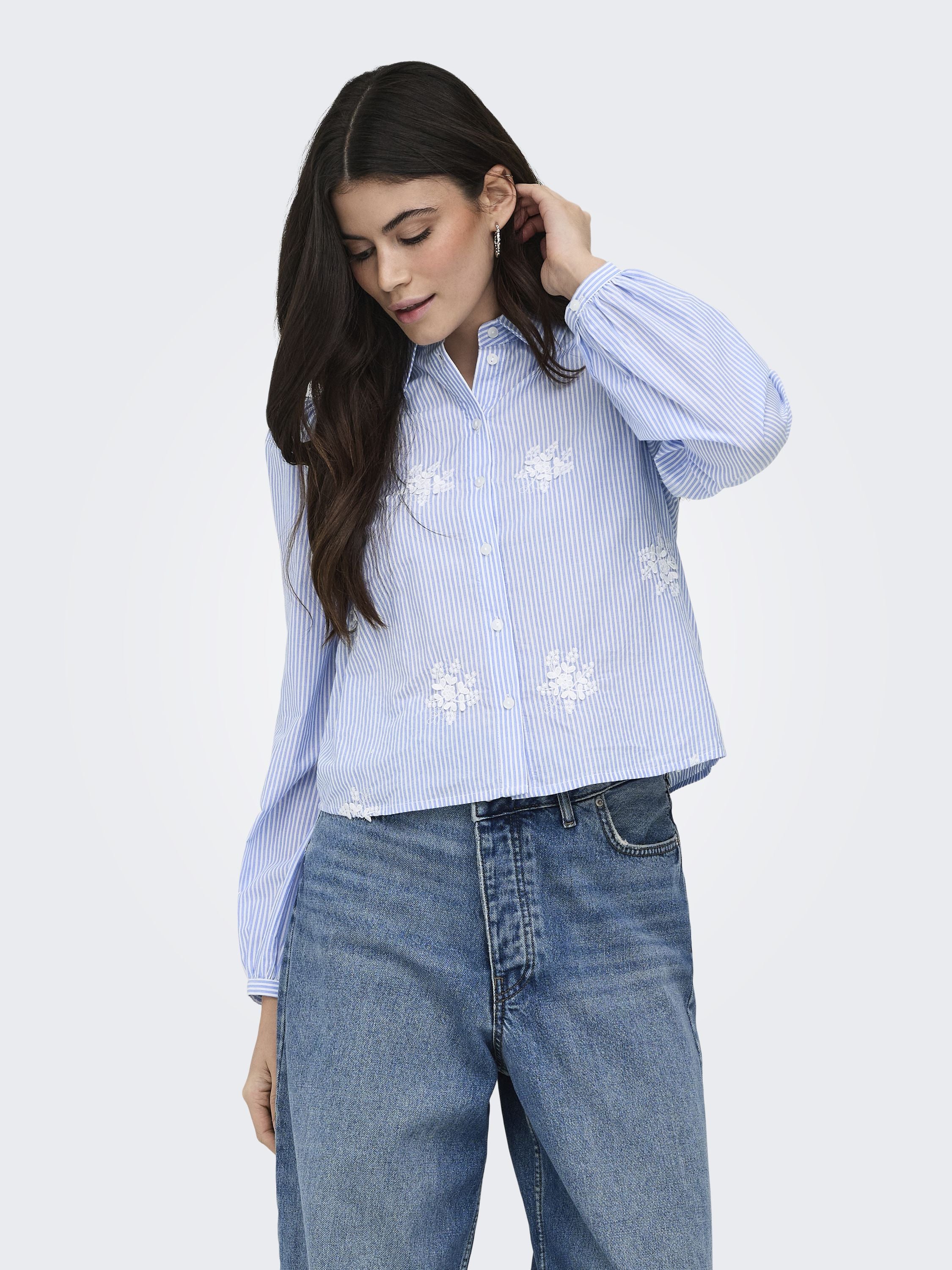 Bluse gestreift Regular Fit