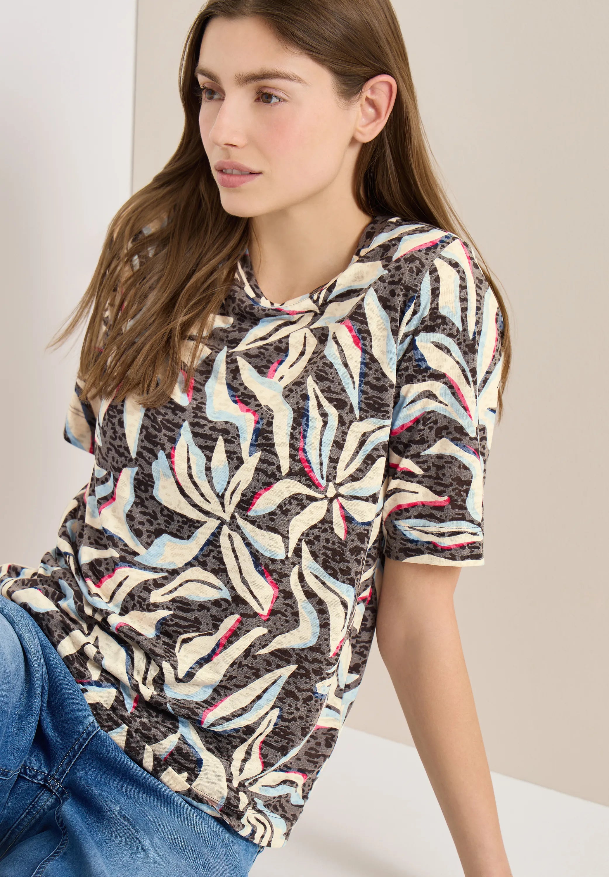 T-Shirt AOP BURNOUT Regular Fit