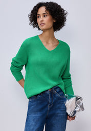 Strickpullover aus Baumwollmix