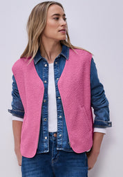 Teddy-Weste mit V-Neck