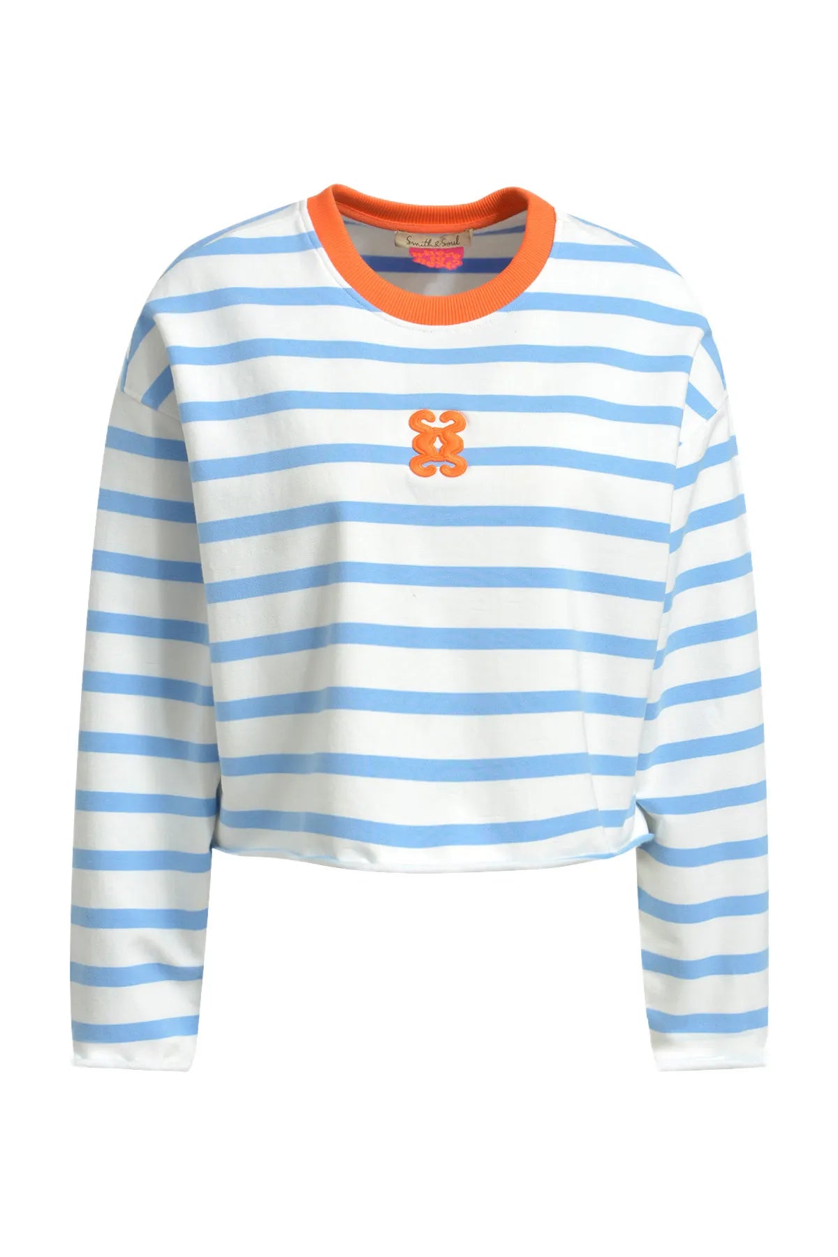 Sweatshirt cropped aus Baumwollmix