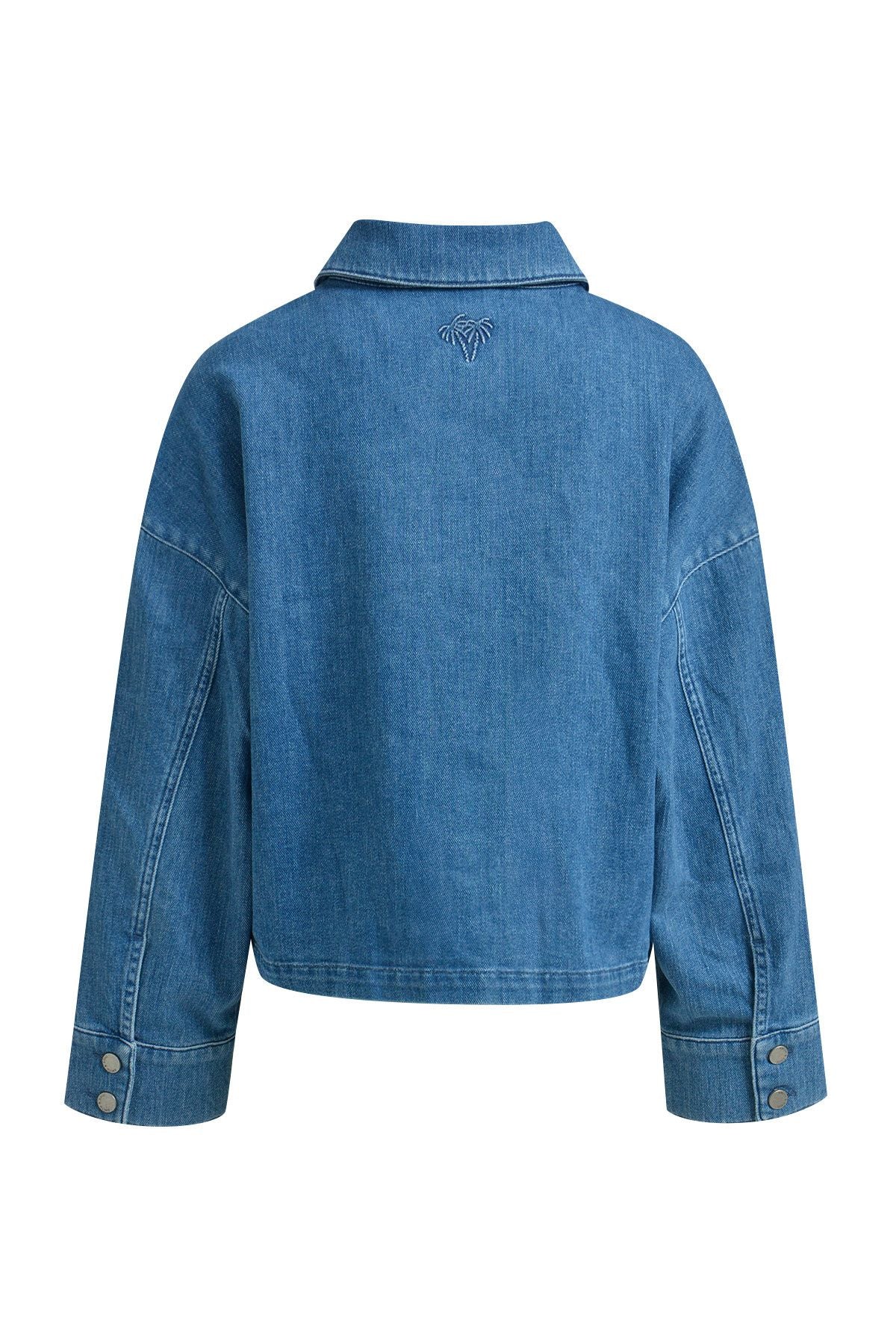 Jeansovershirt aus Baumwollmix