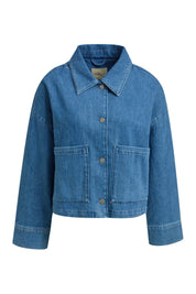 Jeansovershirt aus Baumwollmix