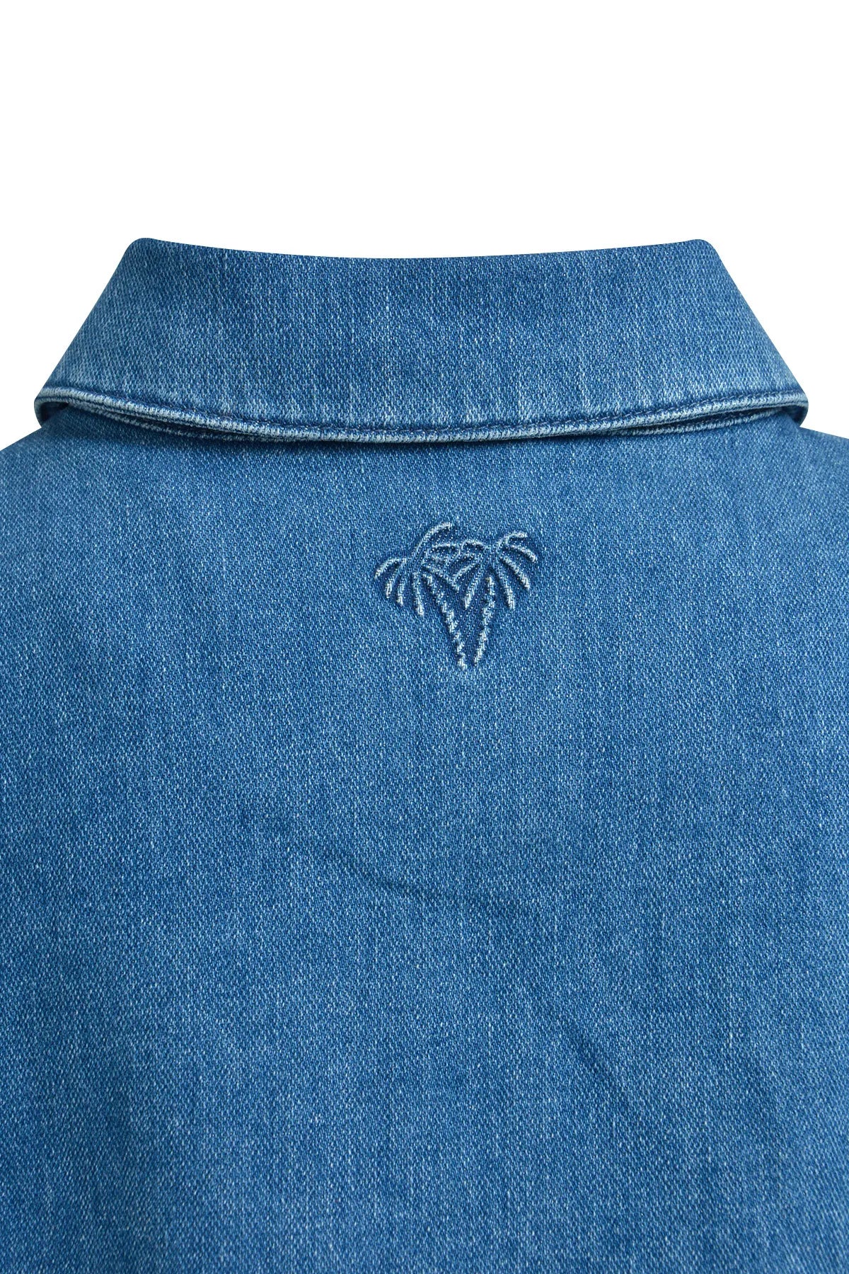 Jeansovershirt aus Baumwollmix