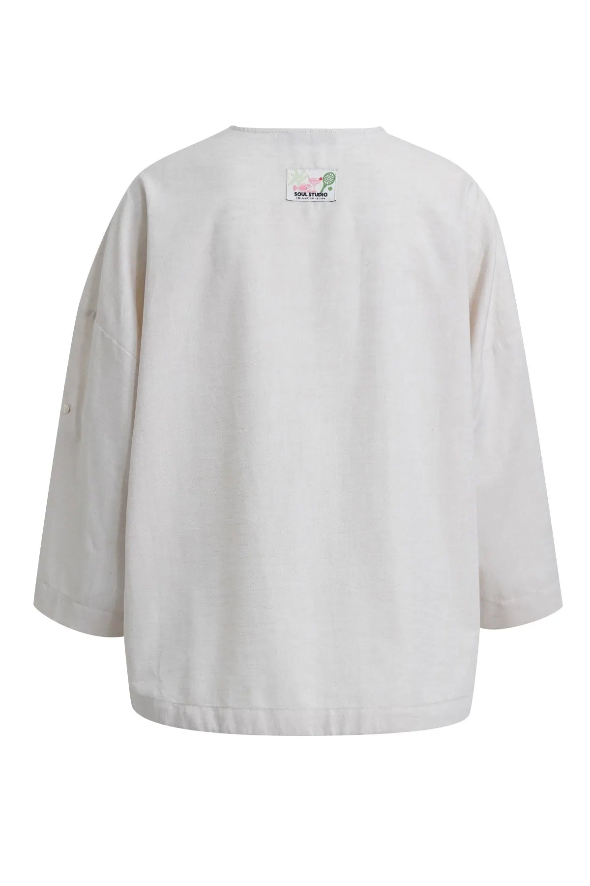 Boxy-Jacke Kragenlos