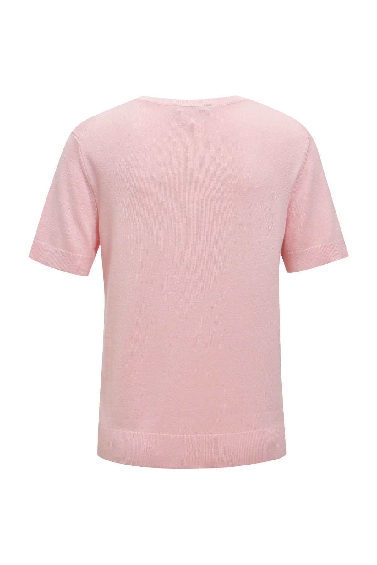 Strick-T-Shirt aus Viskosemix