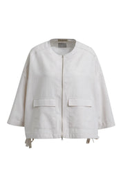 Boxy-Jacke Kragenlos