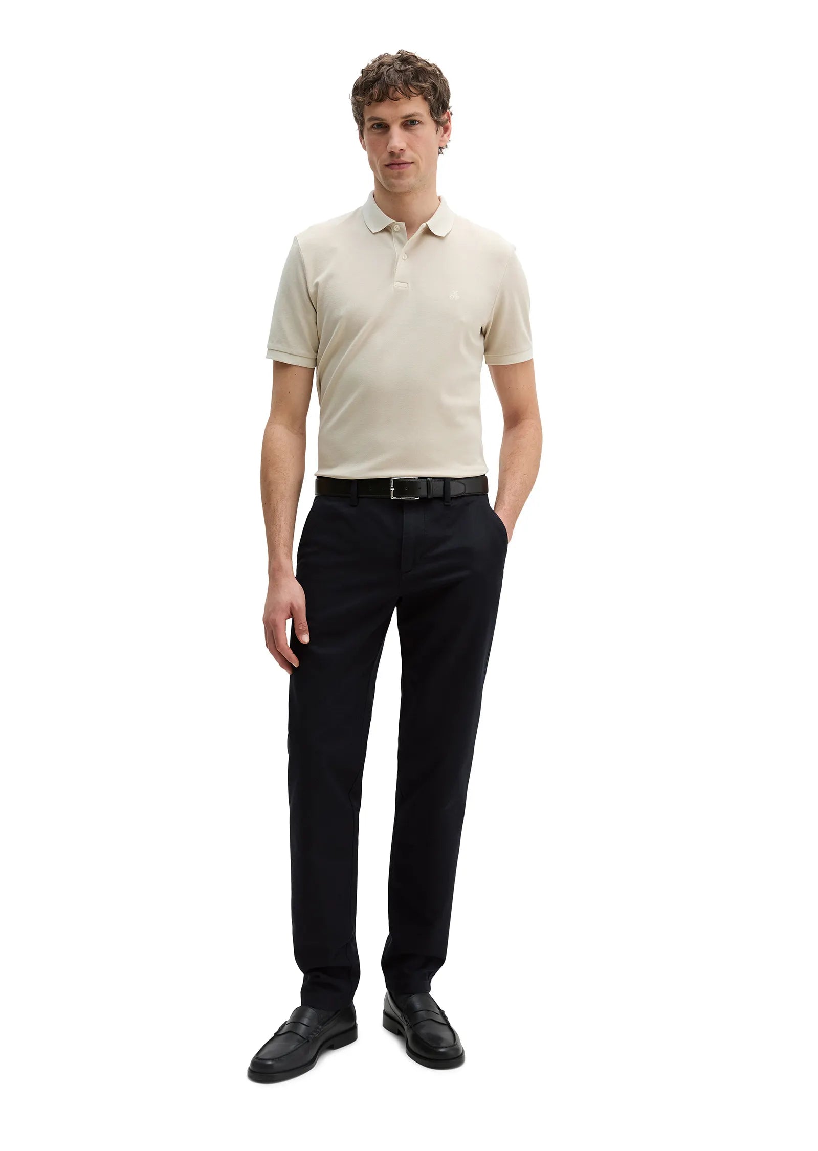 Poloshirt Piqué shaped  garment-dyed