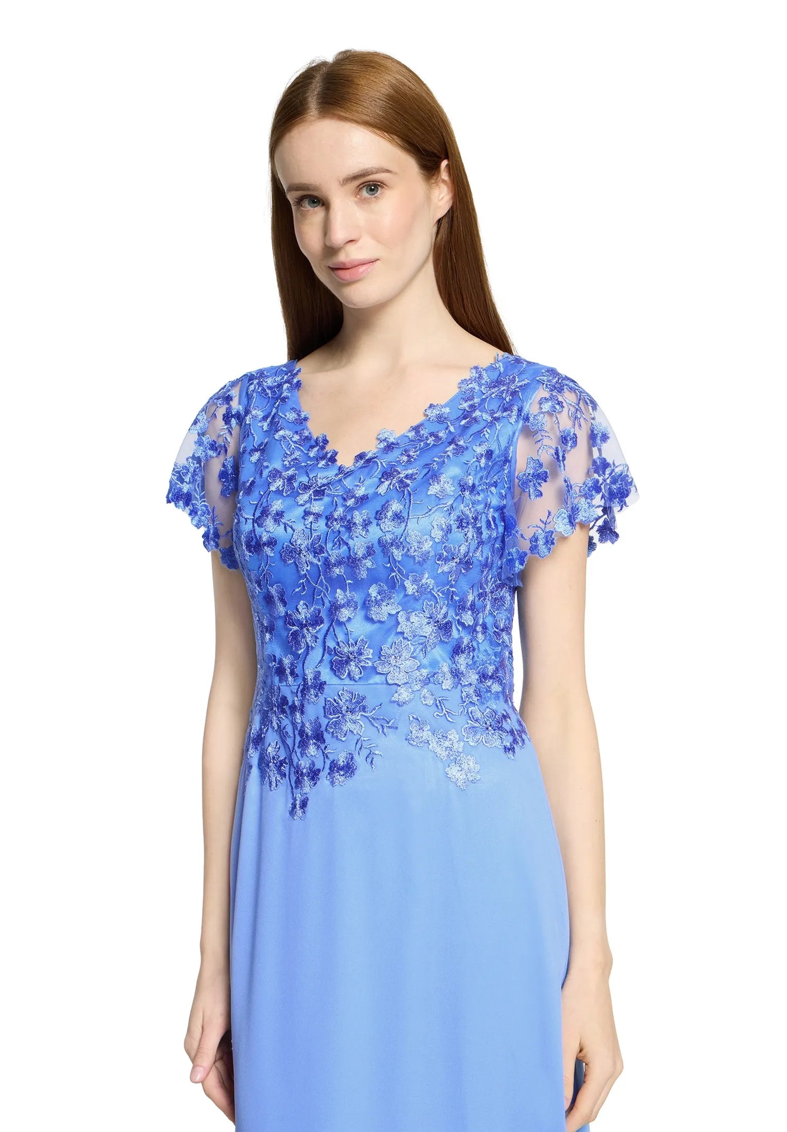 Abendkleid mit Spitzenstickerei
