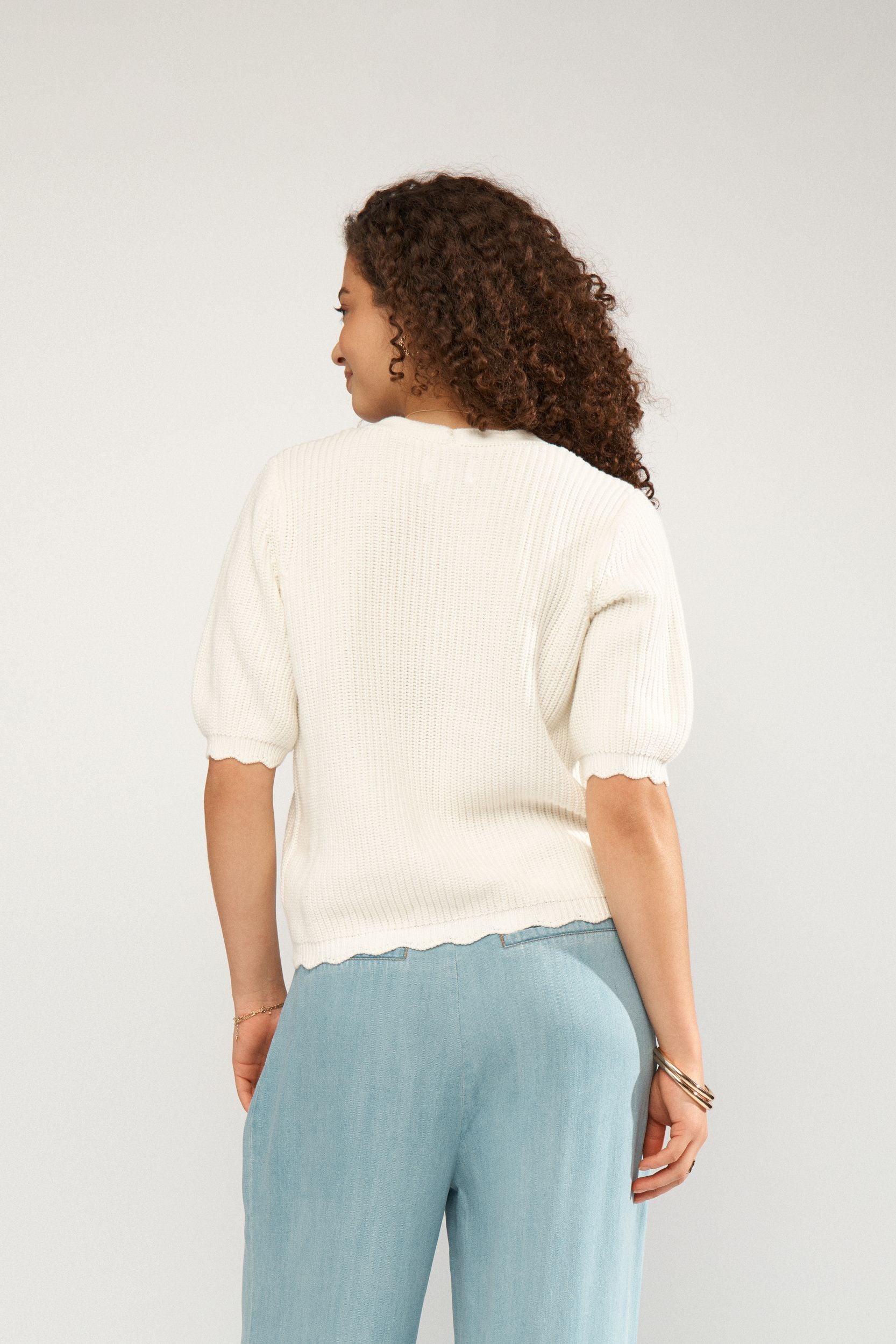 Strickcardigan aus Baumwollmix