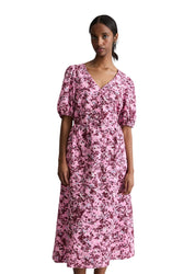 Freizeitkleid Midi mit V-Ausschnitt