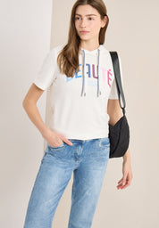 T-Shirt Regular Fit mit Kapuze