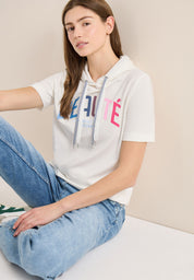 T-Shirt Regular Fit mit Kapuze