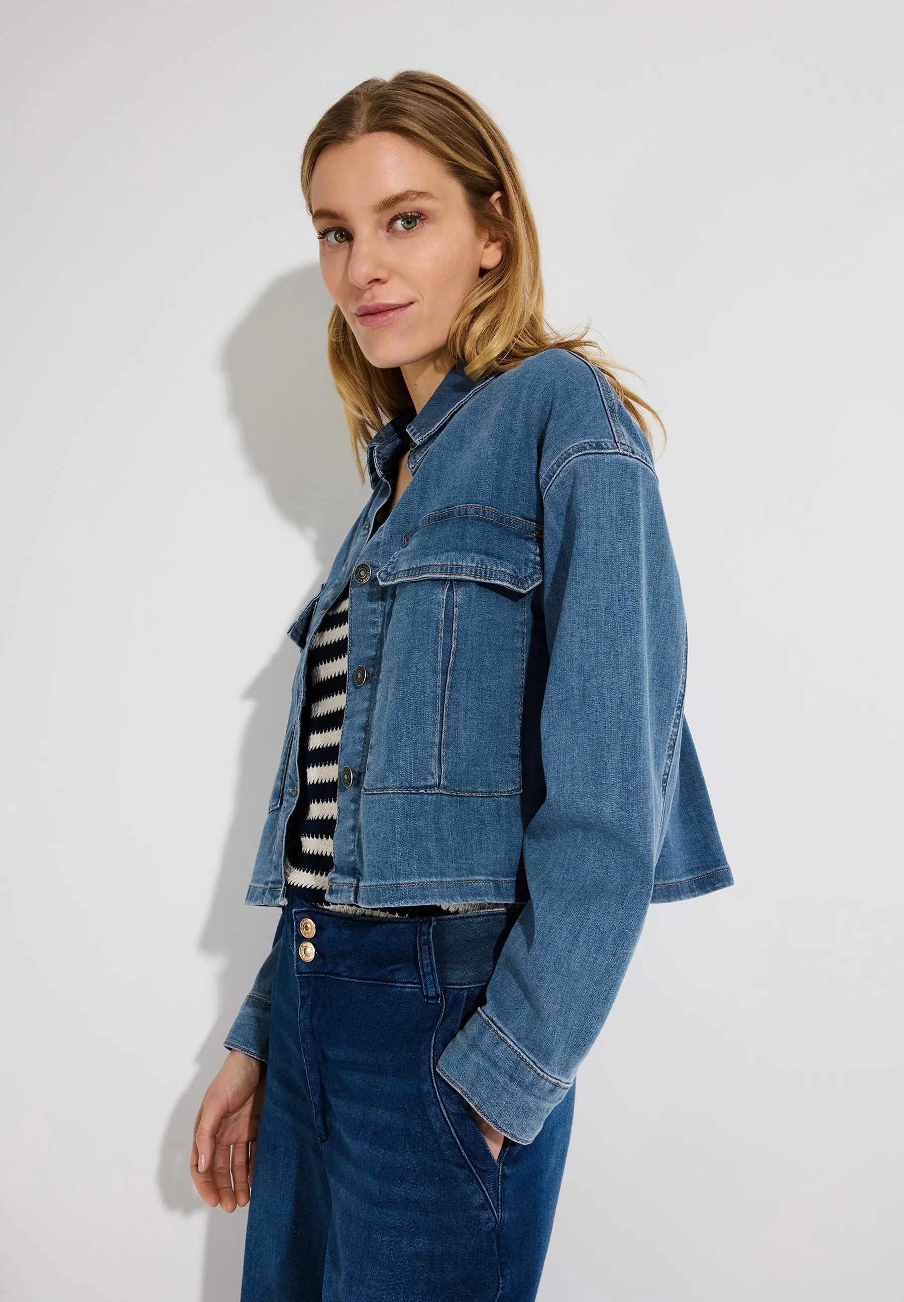 Jeansjacke aus Baumwolle