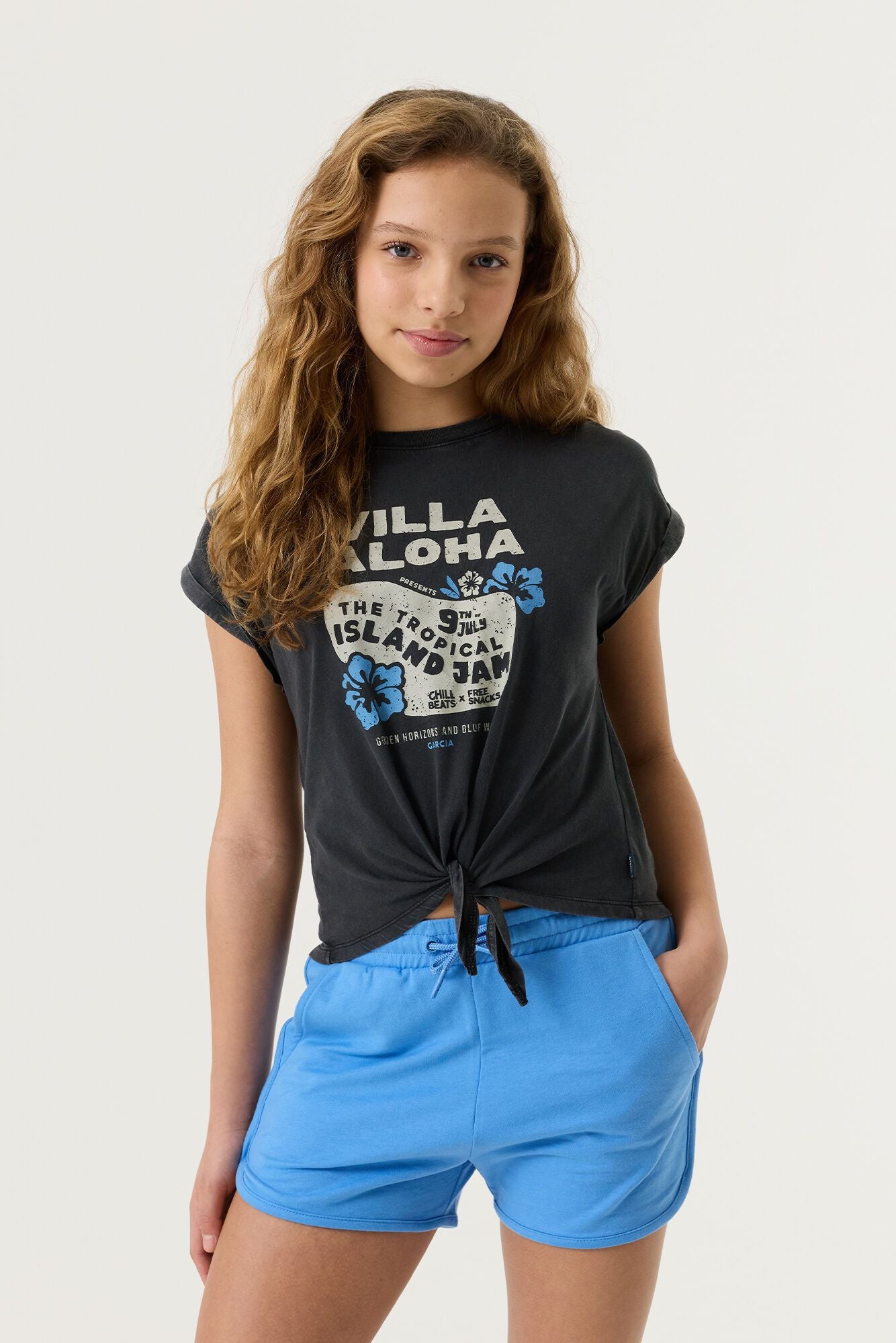 T-Shirt mit Knotendetail