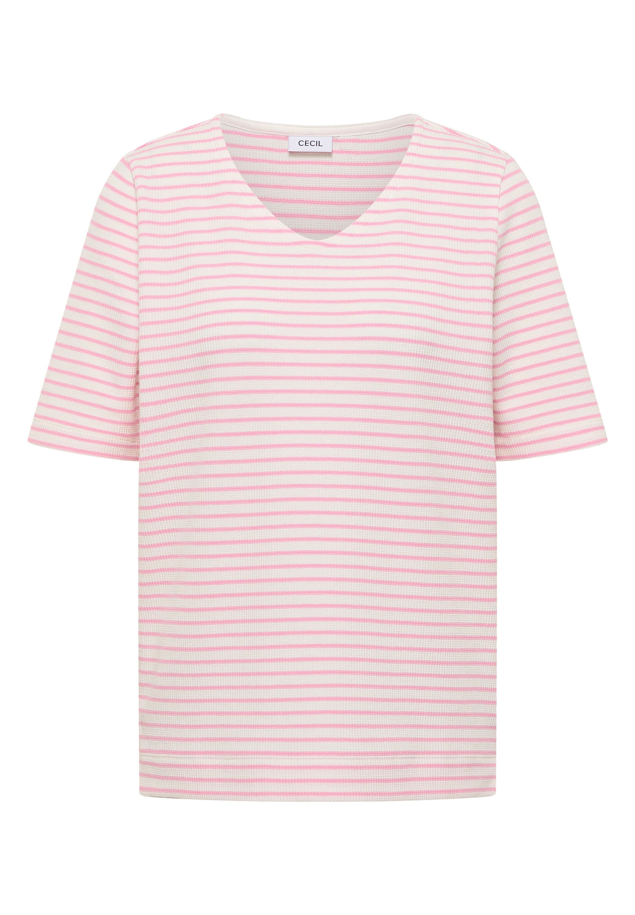 T-Shirt mit gerundetem V-Ausschnitt