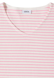 T-Shirt mit gerundetem V-Ausschnitt