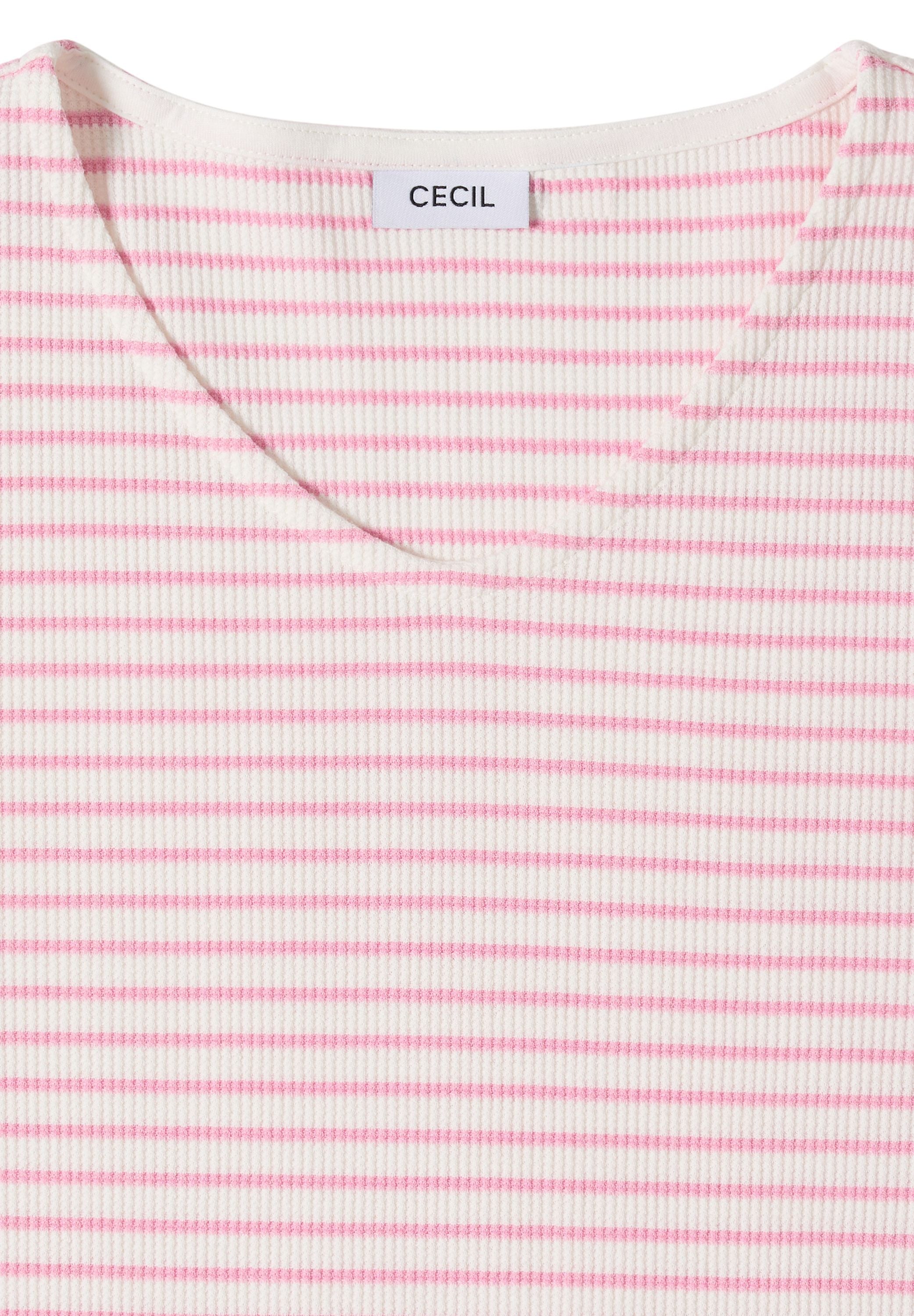 T-Shirt mit gerundetem V-Ausschnitt