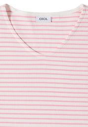 T-Shirt mit gerundetem V-Ausschnitt