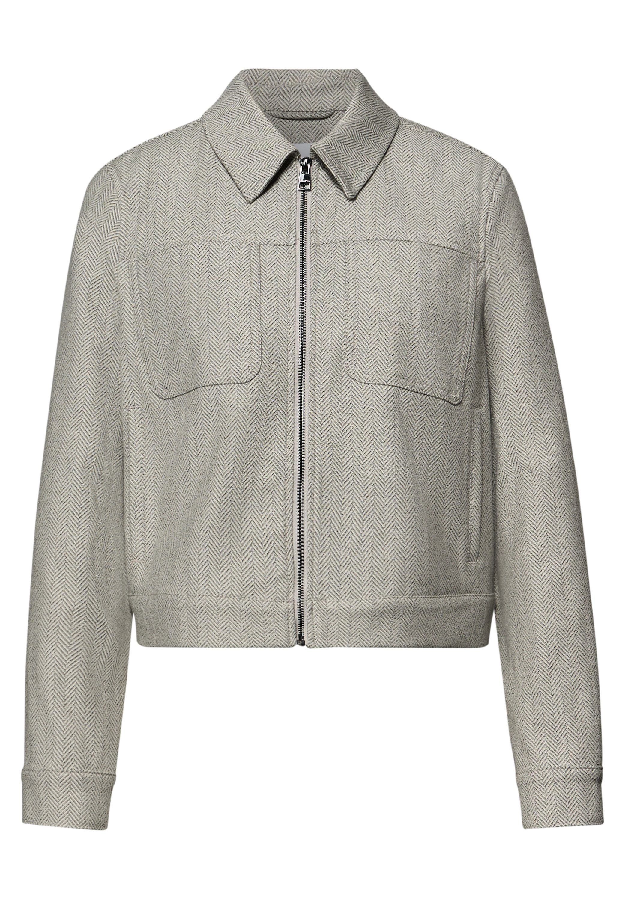Jacke mit Fischgrätmuster