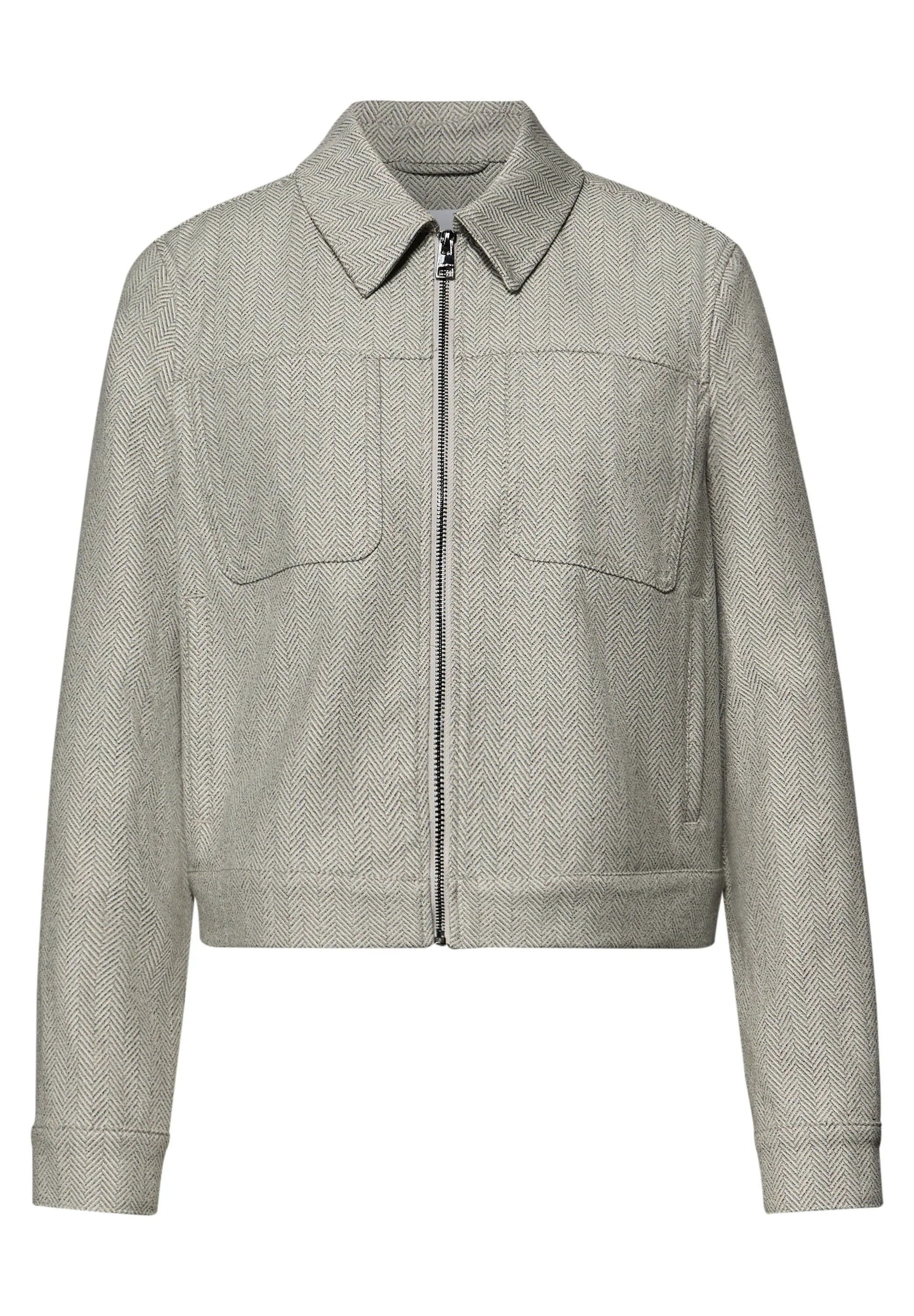Jacke mit Fischgrätmuster