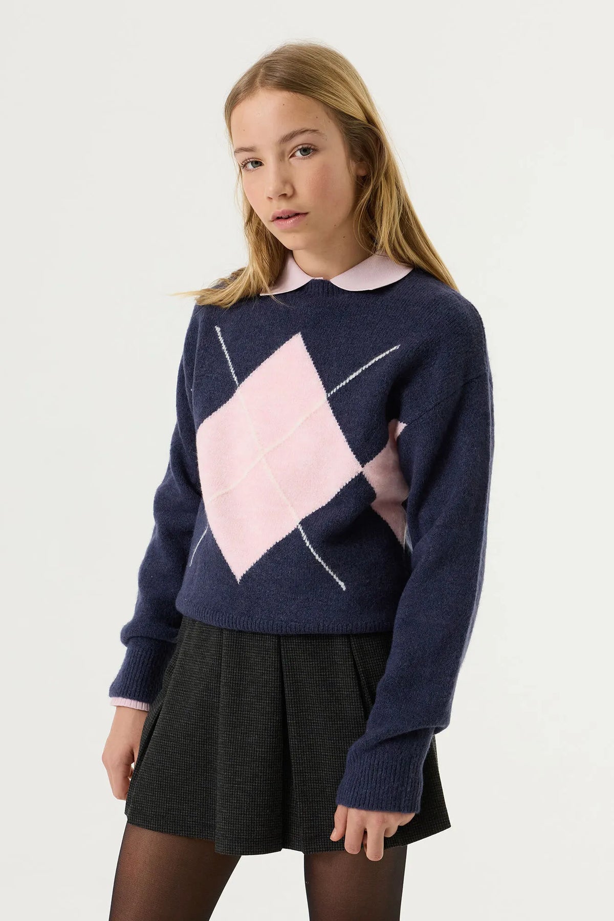 Strickpullover gemustert