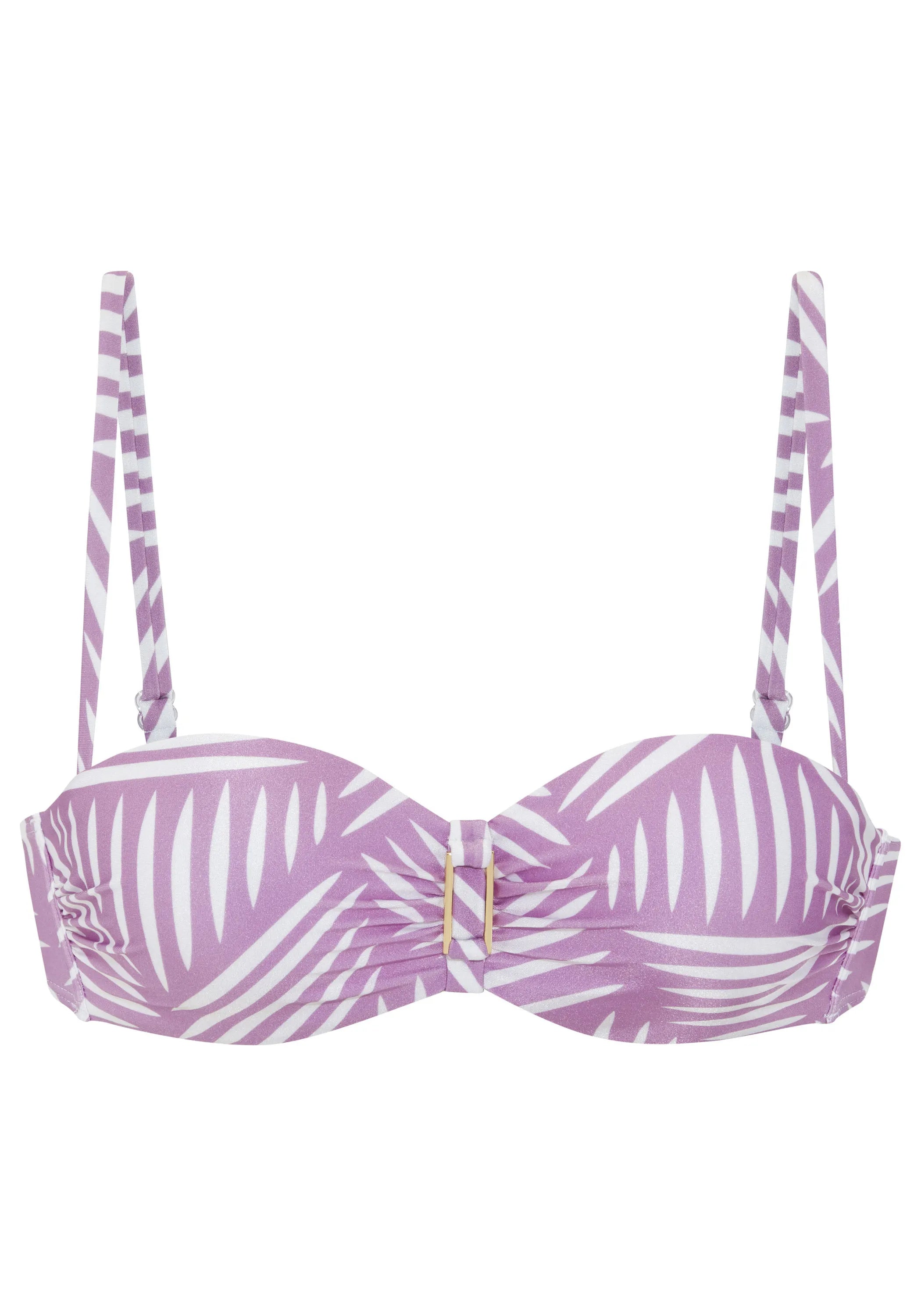 Bikini-Top mit Bügel gemustert
