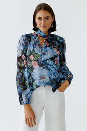 Bluse floral aus Viskosemix