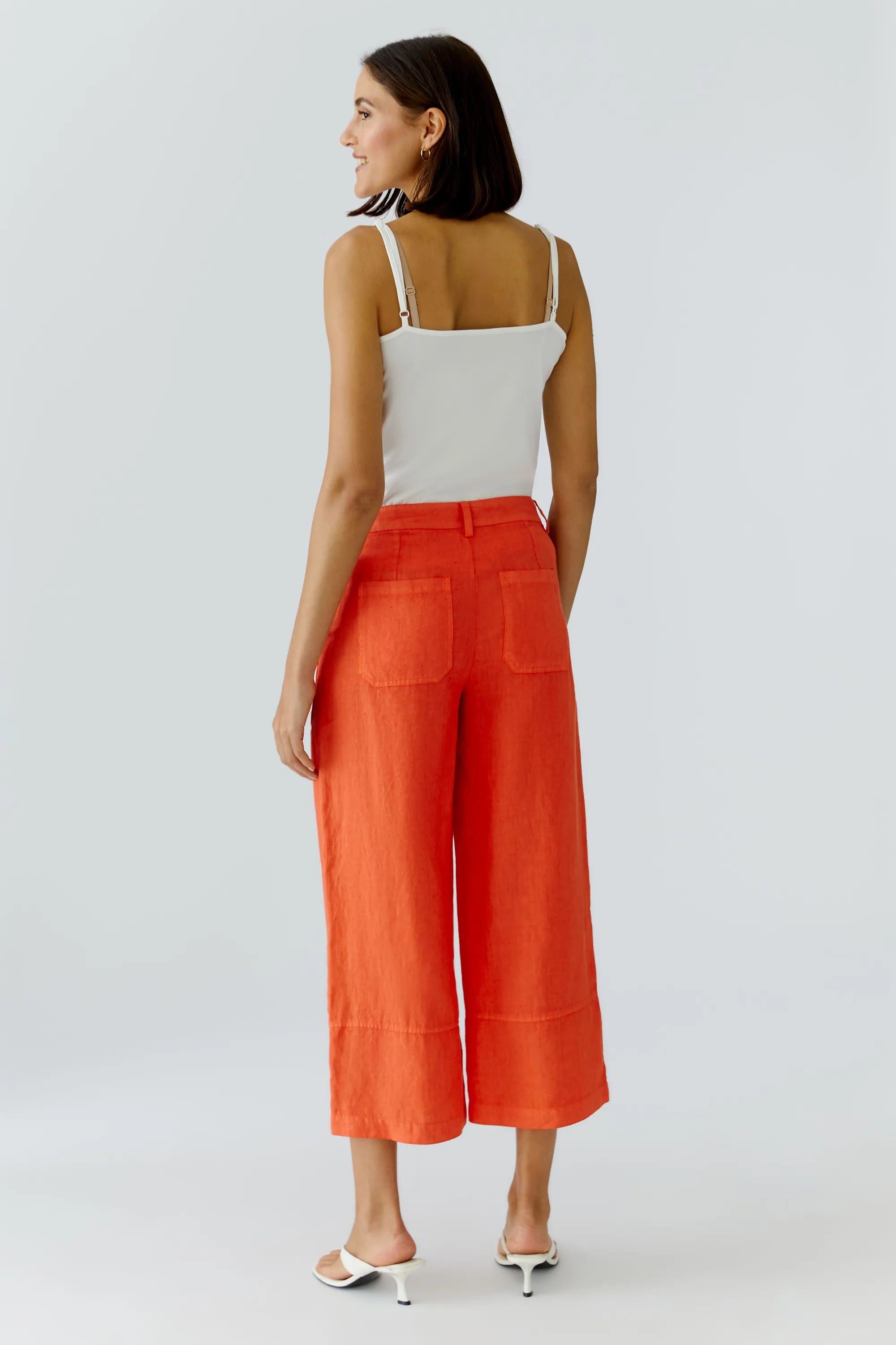 Leinenhose 3/4 Wide Leg