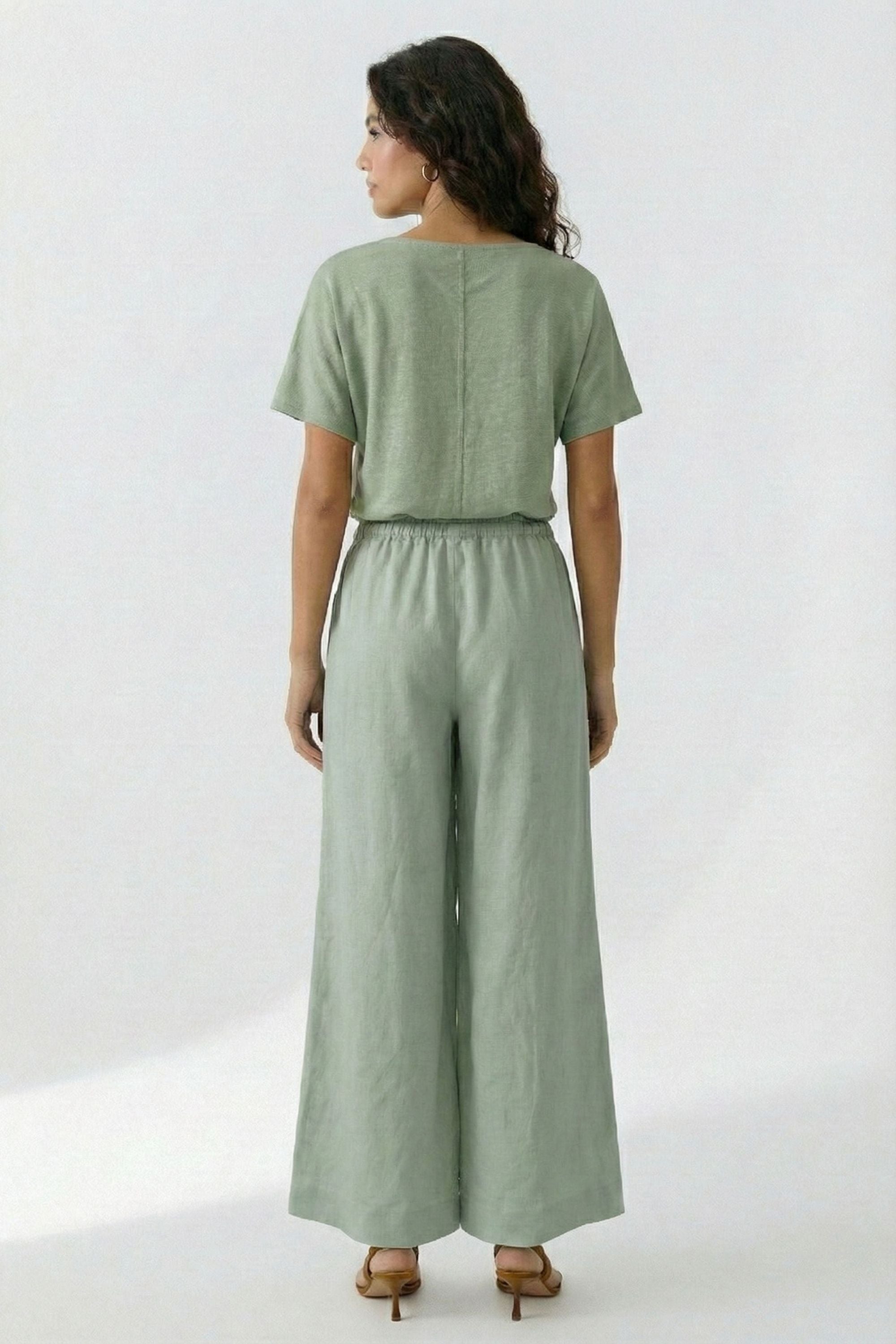 Leinenhose Wide Leg
