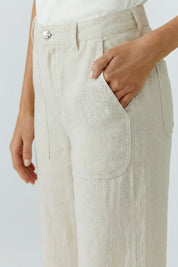 Leinenhose 3/4 Wide Leg