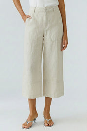 Leinenhose 3/4 Wide Leg
