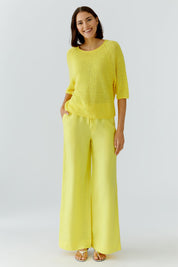 Leinenhose Wide Leg