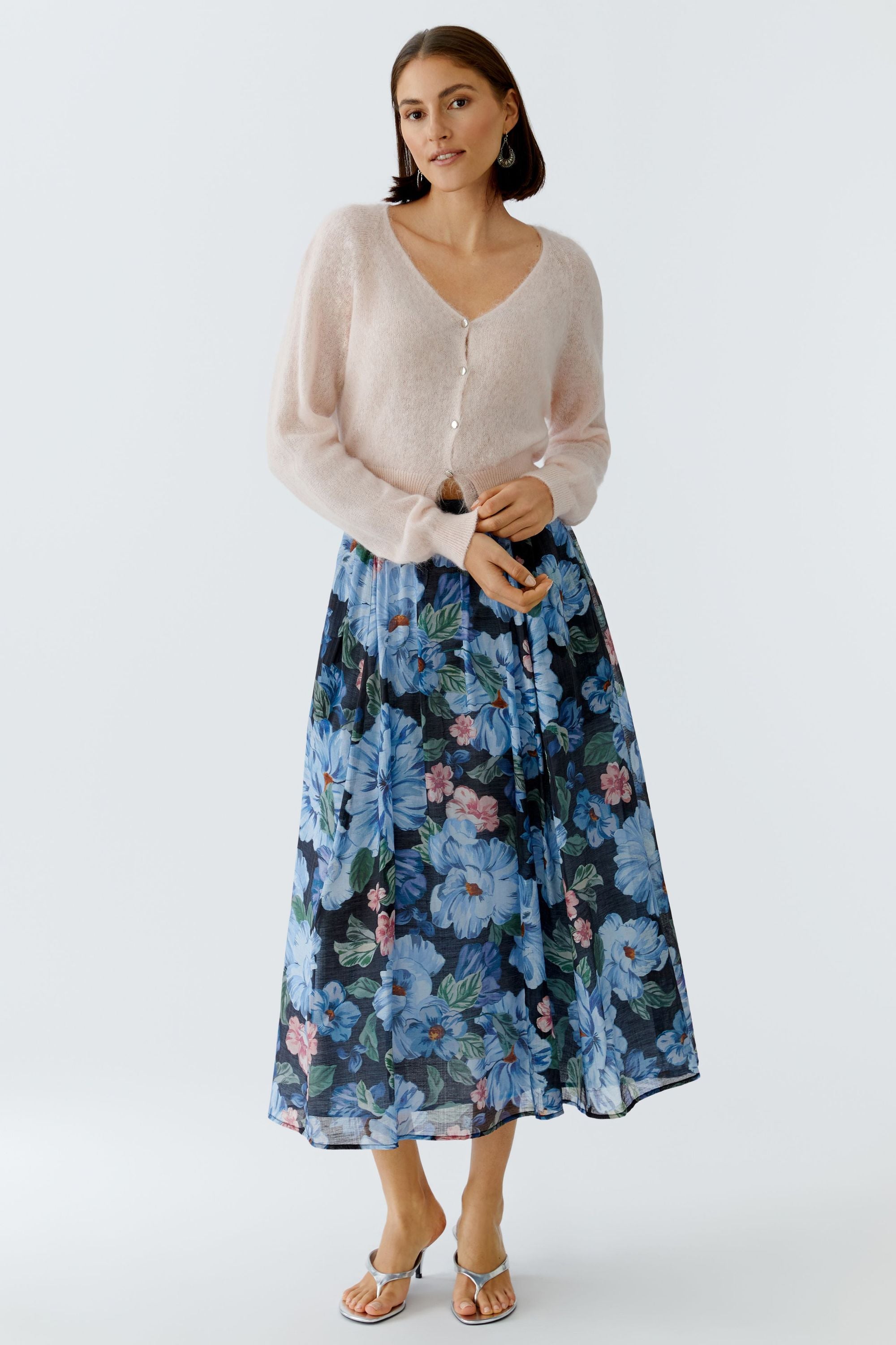 Ausgesteller Rock Midi floral