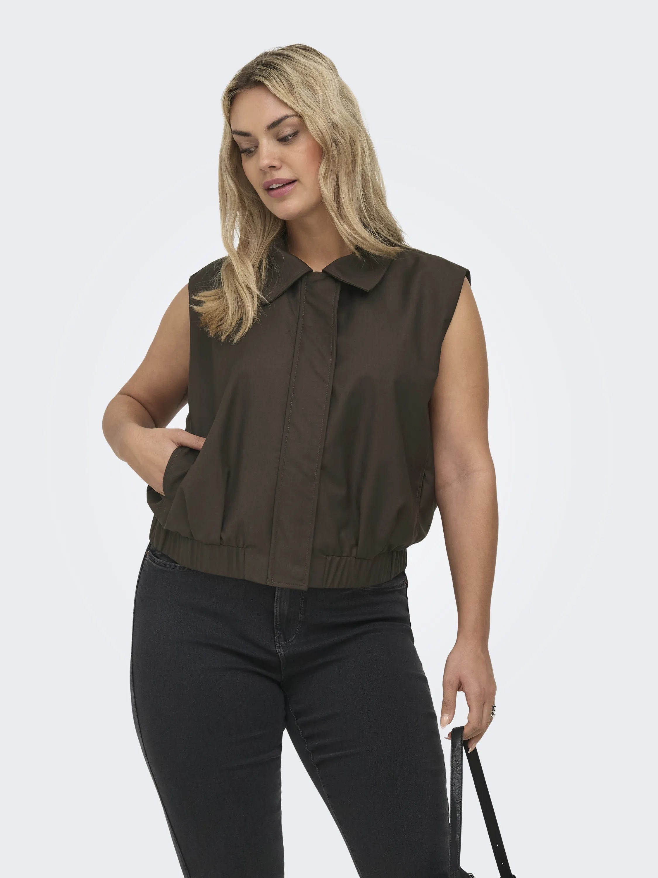 CARLISSY S/L ZIPPER VEST PNT