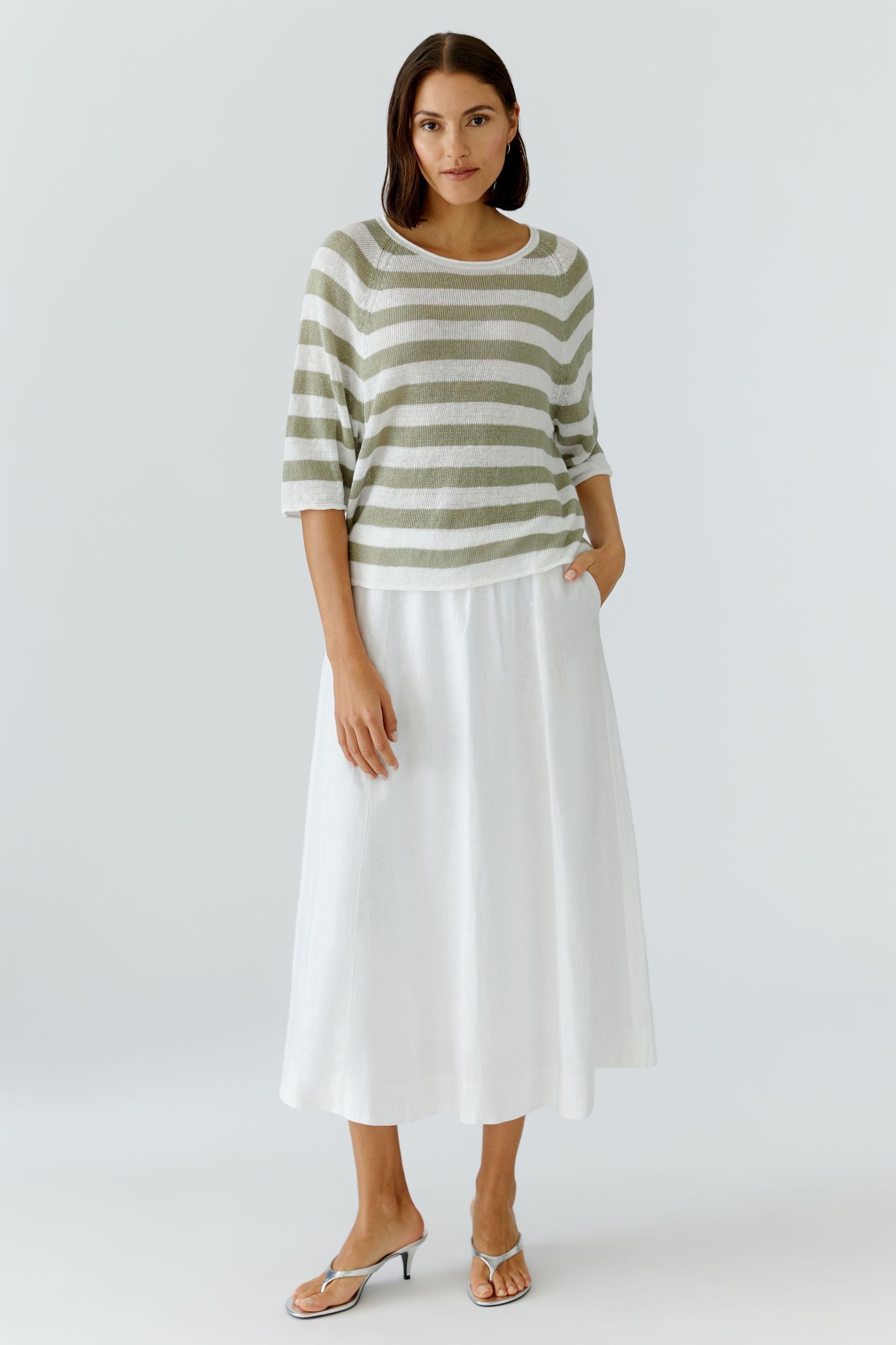 Strickpullover aus Leinen