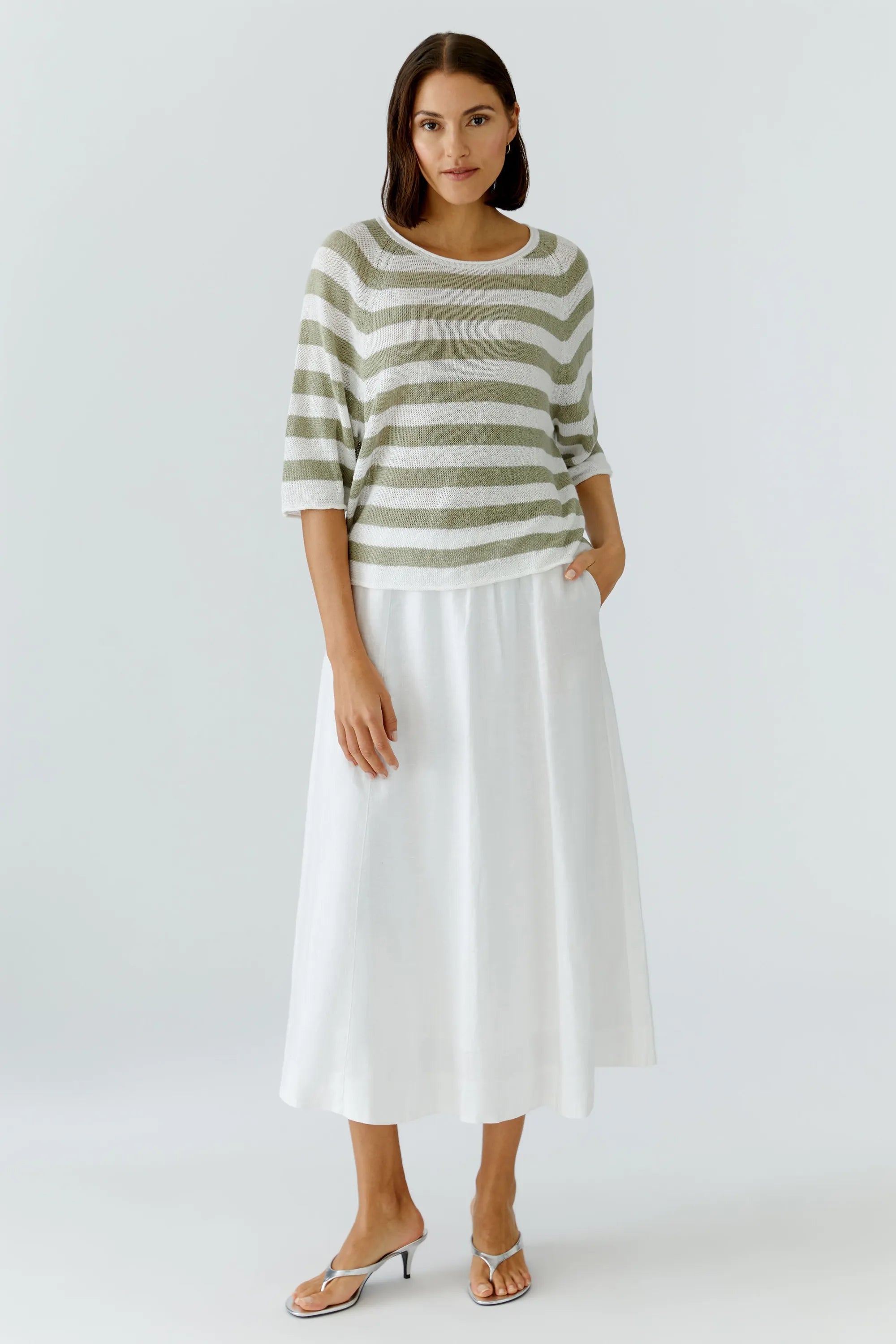 Strickpullover aus Leinen