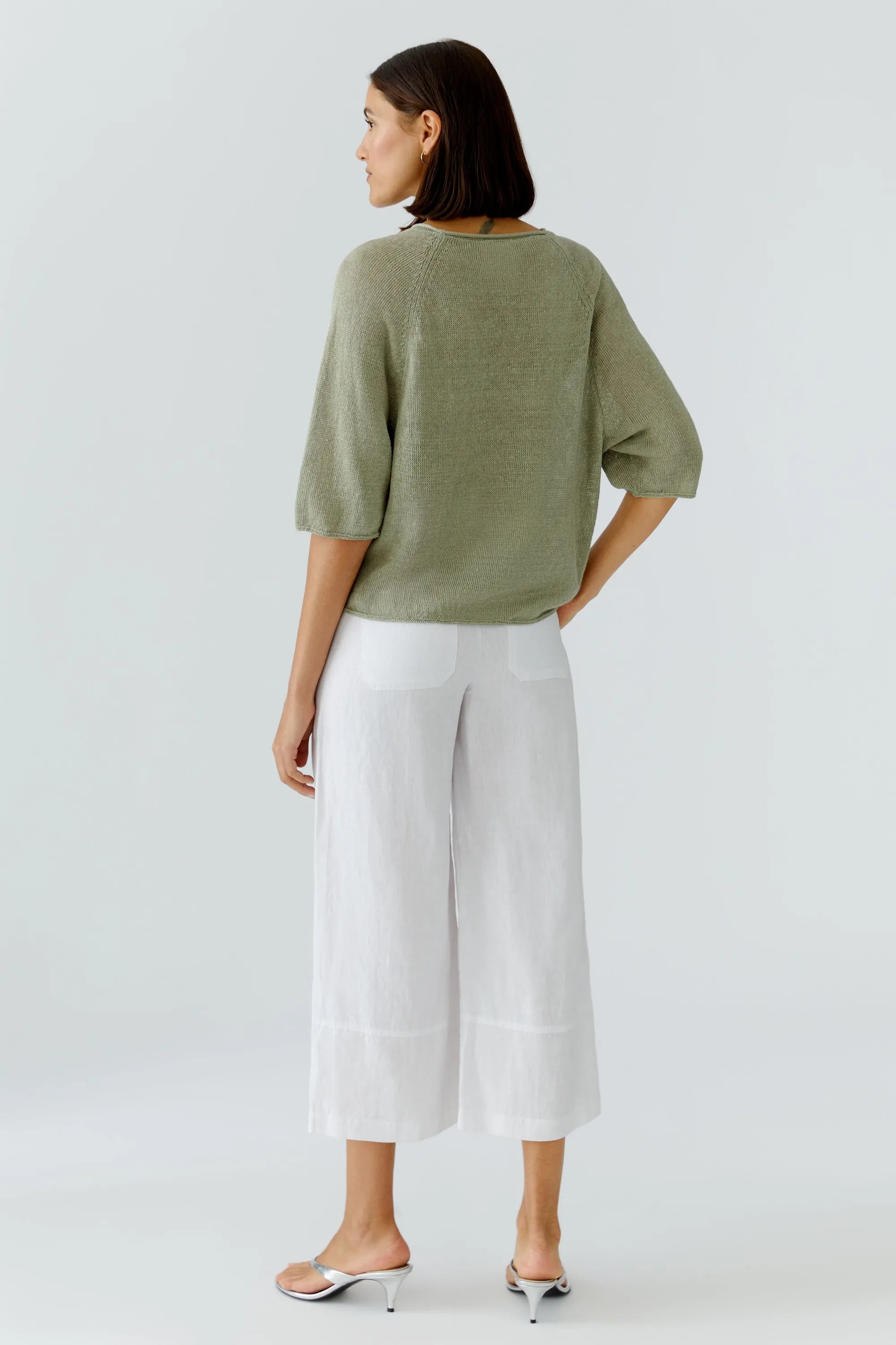 Strickpullover aus Leinen