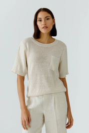 Strickpullover aus Leinen