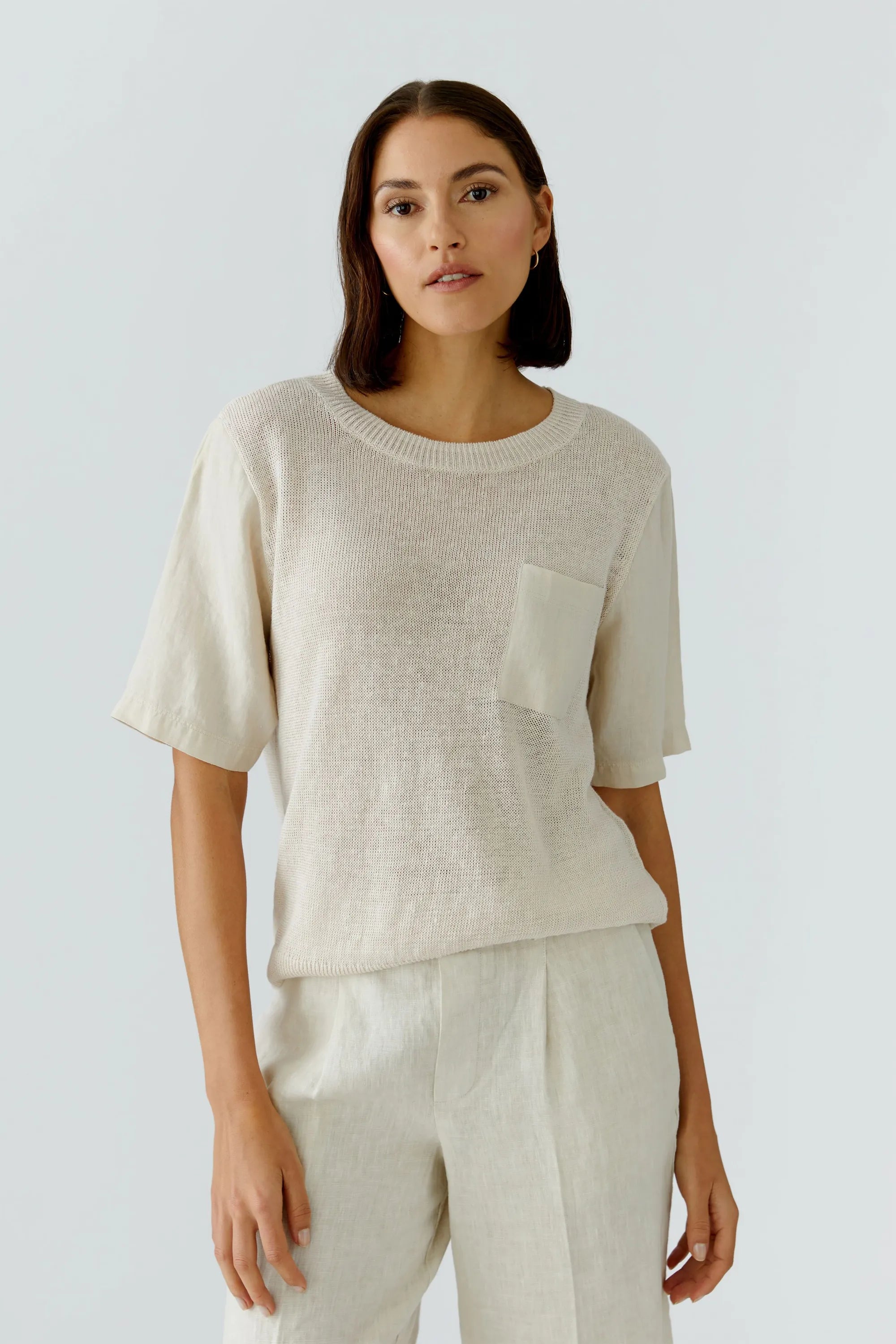 Strickpullover aus Leinen