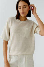 Strickpullover aus Leinen