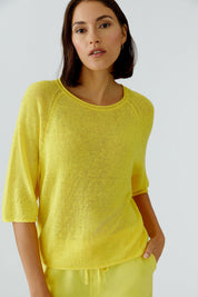 Strickpullover aus Leinen