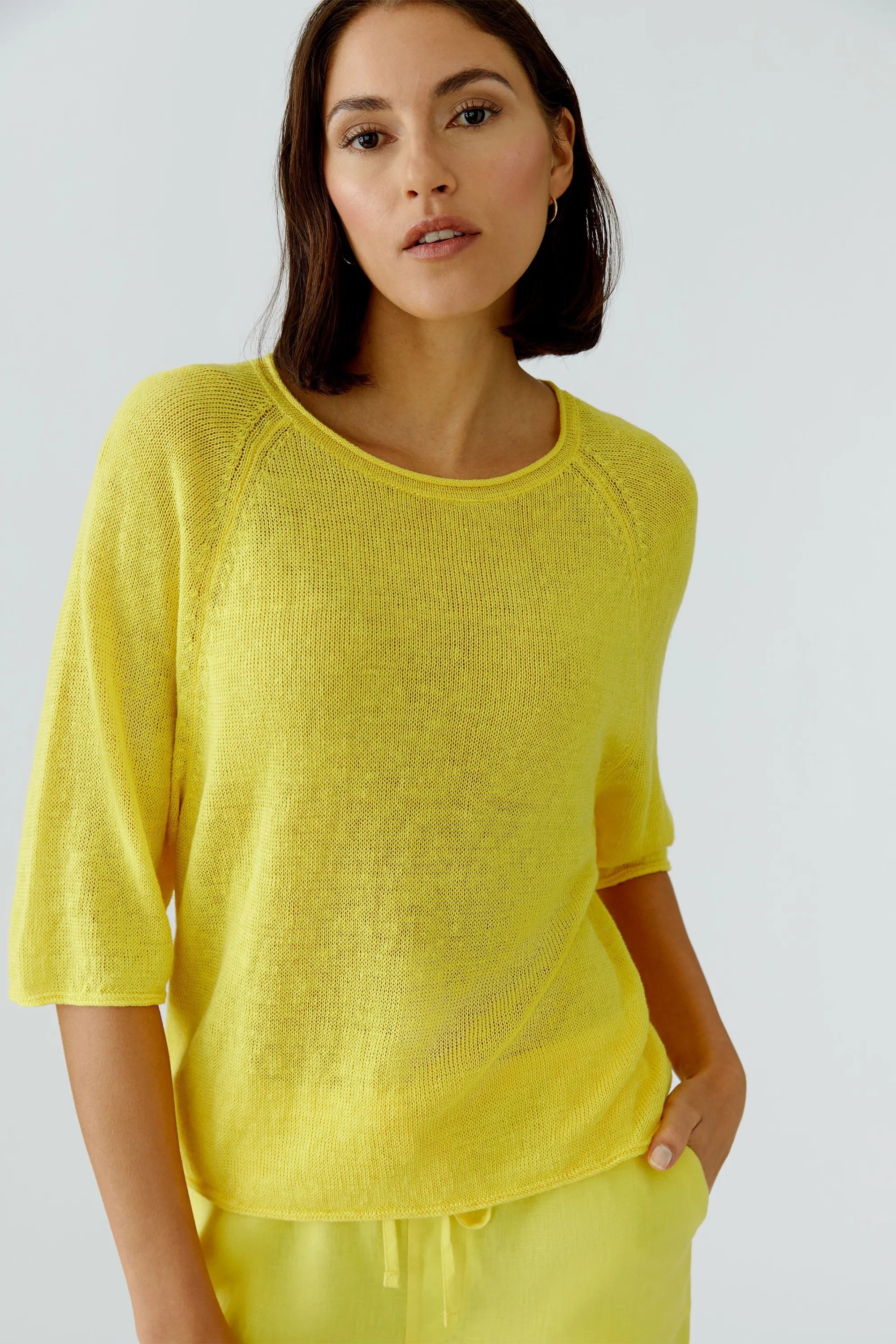 Strickpullover aus Leinen