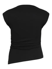 Asymmetrisches Jersey-T-Shirt