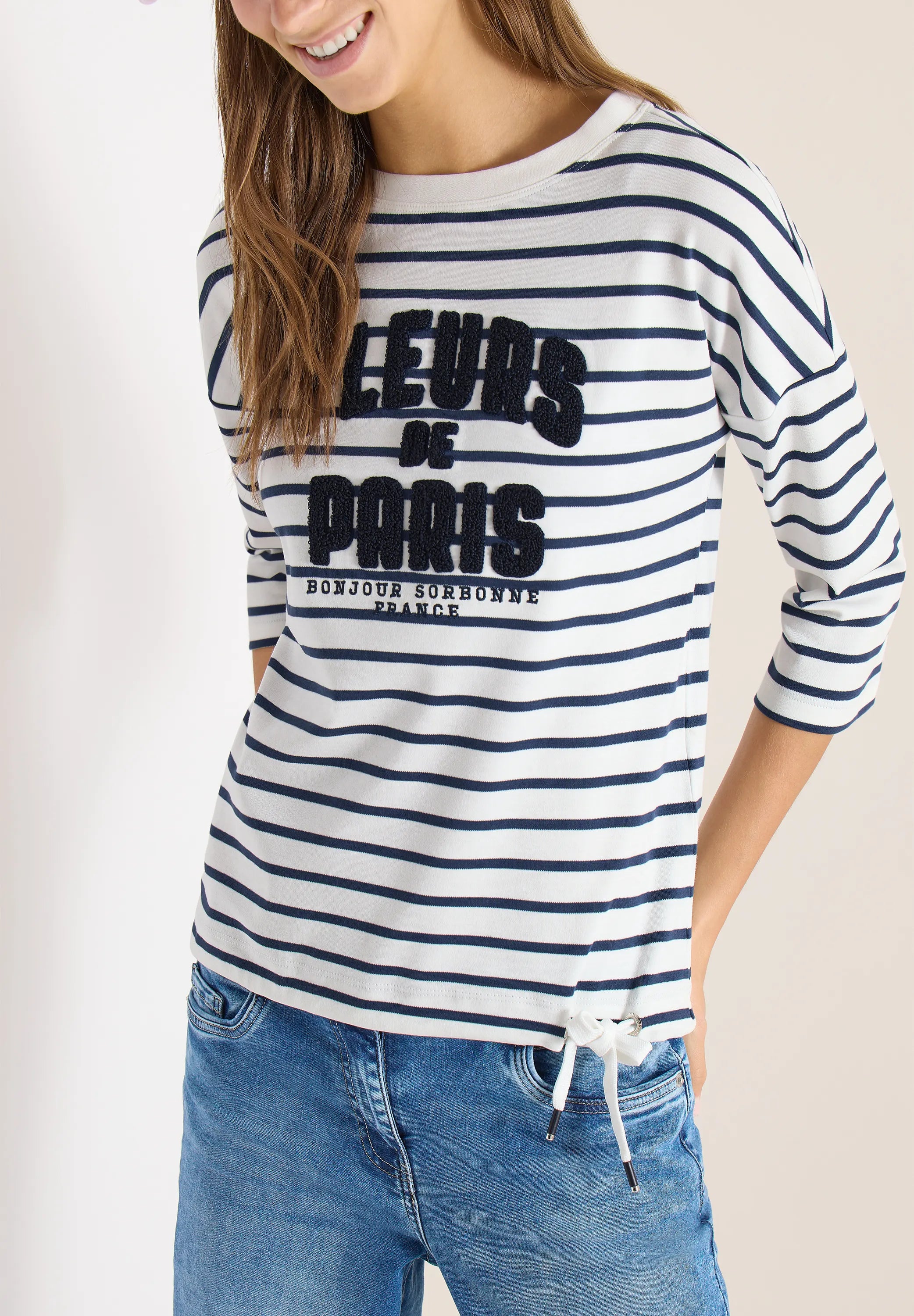 Langarmshirt gestreift aus Baumwolle
