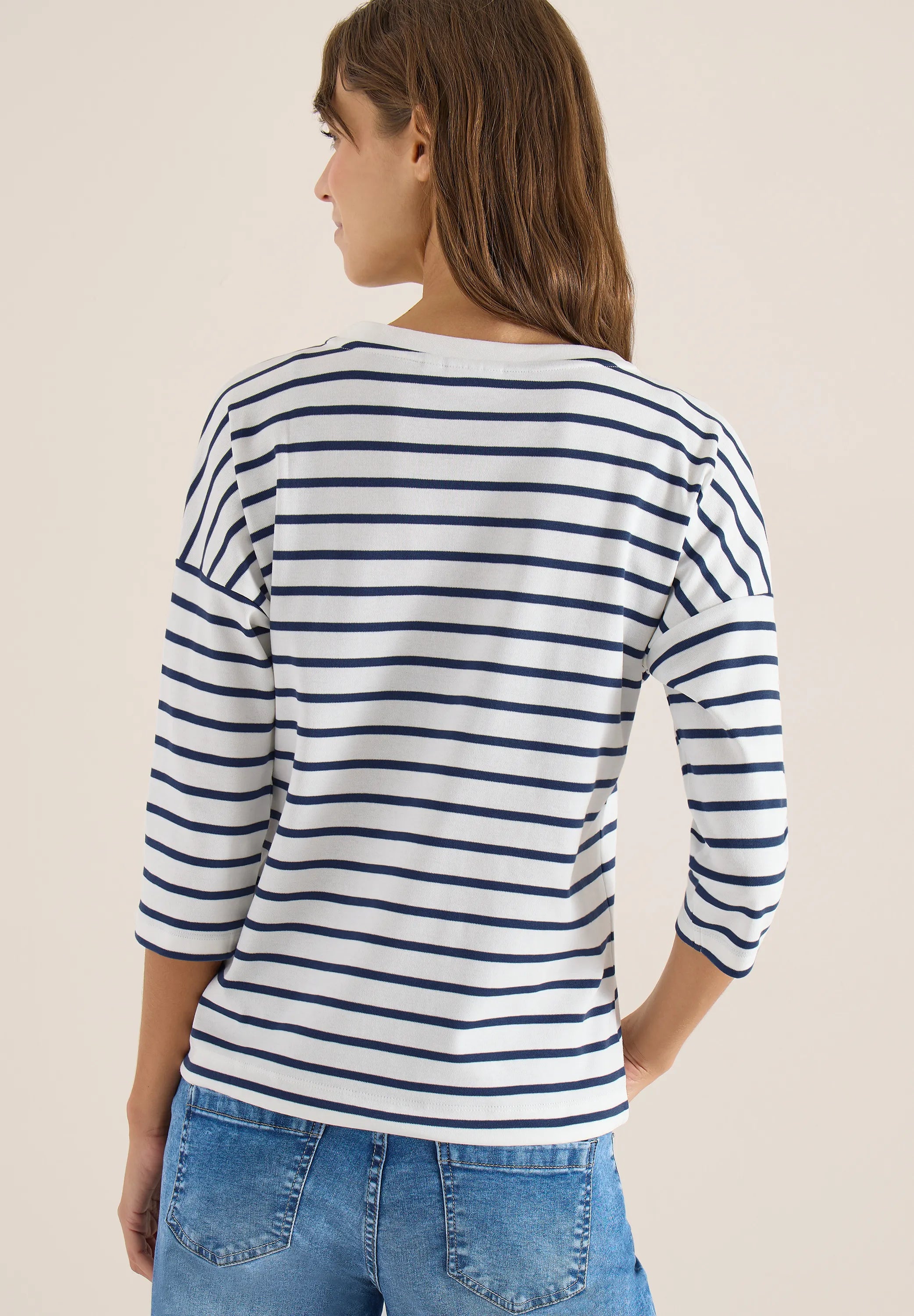Langarmshirt gestreift aus Baumwolle