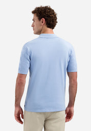Strick-Poloshirt aus Baumwollmix