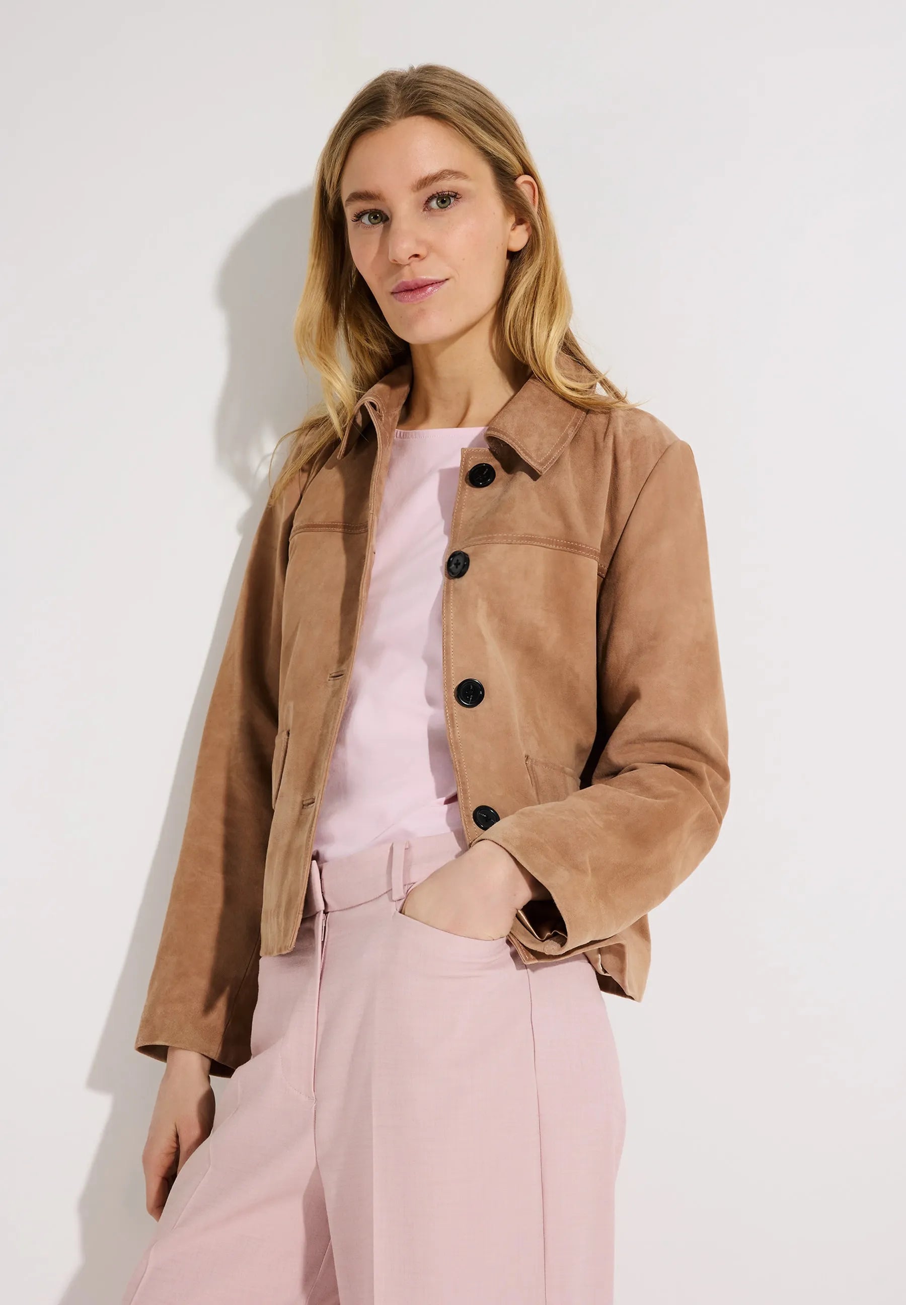 Lederjacke aus Veloursleder