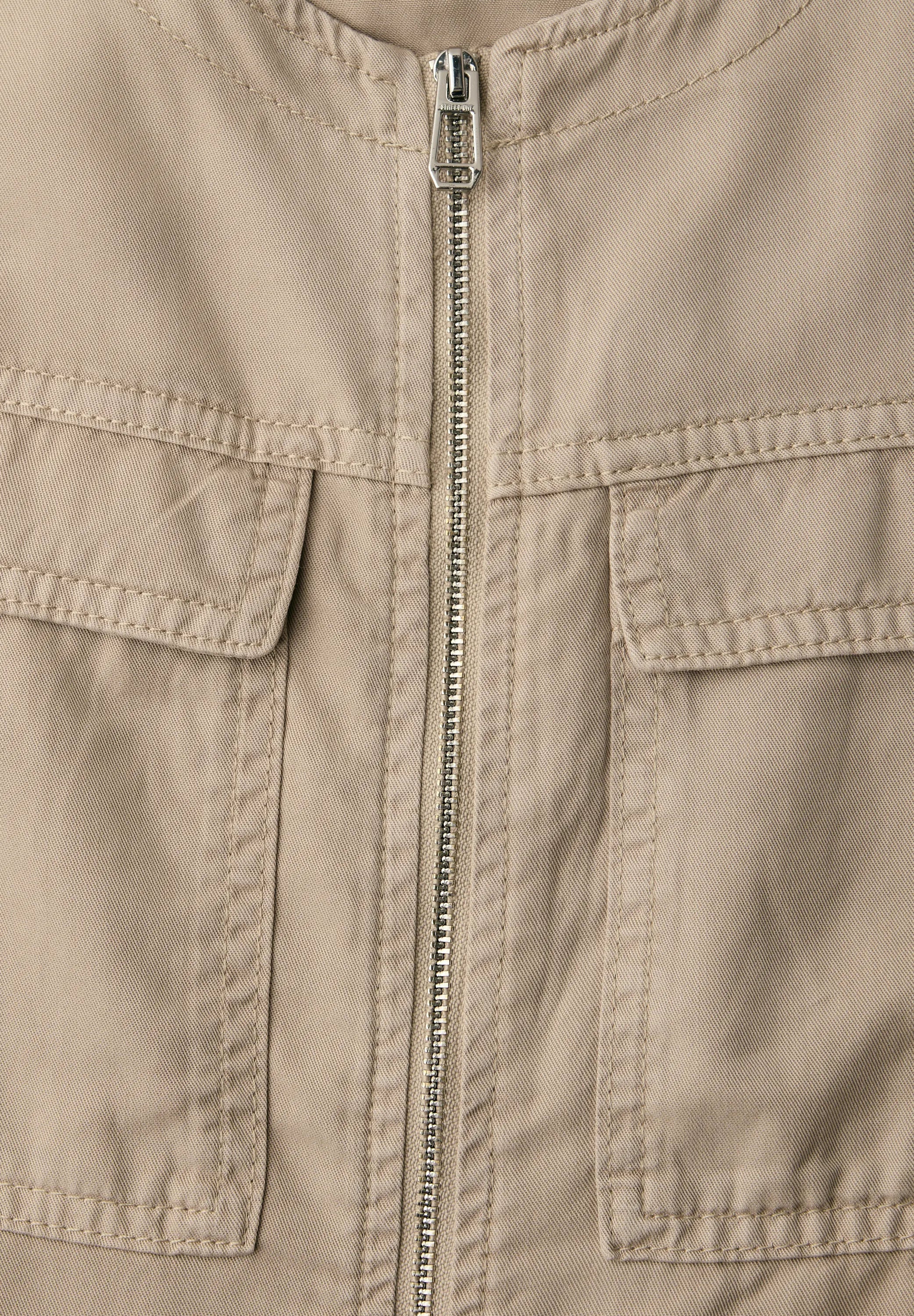 Jacke im Washed-Look mit Tunnelzug