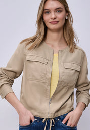 Jacke im Washed-Look mit Tunnelzug